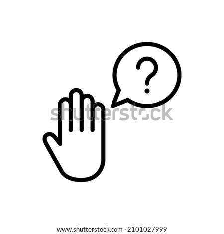 ask icon vector isolated on white background