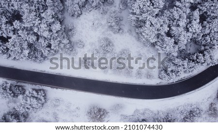 snowy road in the Pyrenees