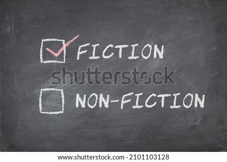 Selected the fiction check box over non-fiction. A person's choice of book concept.  Royalty-Free Stock Photo #2101103128