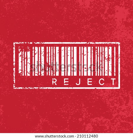 reject vintage abstract grunge red background, illustration 