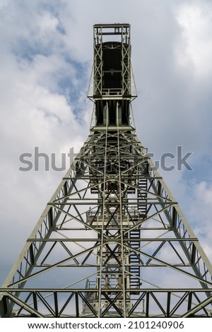 An Industrial structure at the coalmine of Zollern colliery in the Ruhr area near Dortmund, Germany Royalty-Free Stock Photo #2101240906