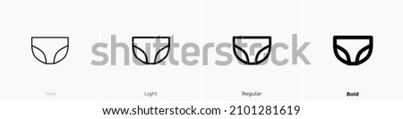 clothes diapers icon. Thin, Light Regular And Bold style design isolated on white background