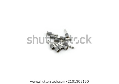 wire socket for electrical cables isolated on white background Royalty-Free Stock Photo #2101303150
