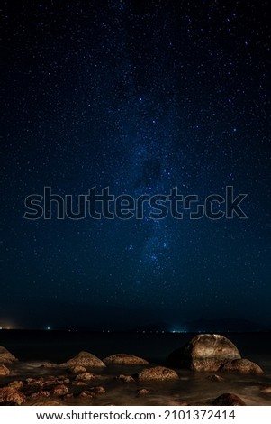 Sky Stars Beach Night Photo Galaxy