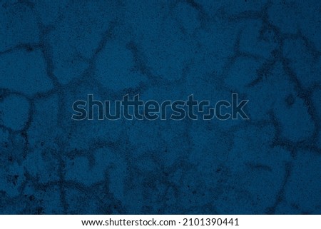 Classic blue concrete wall surface with grunge texture for background