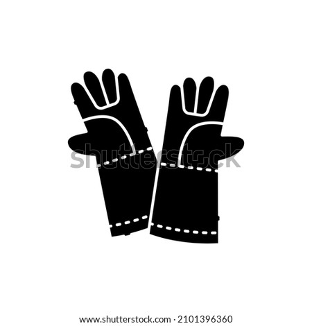 Protection gloves color line icon. Disability. Isolated vector element. Outline pictogram for web page, mobile app, promo