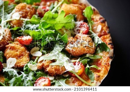 pizza with vegetables and cheese	