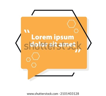 Abstract creative design frame. news speech bubble. Empty text space for advertisement and offer. Modern flat style vector illustration.