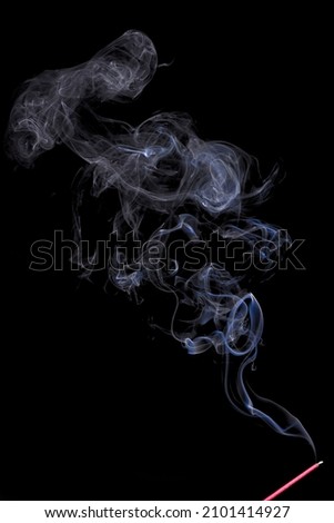Smoke of the incense-burner colorized durint the post processing.