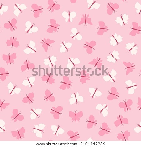 Butterfly seamless. Abstract background for kids. Vector illustration.