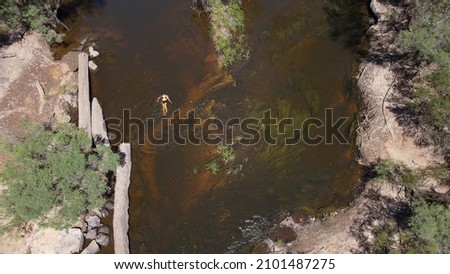 swimmer in blackwood river australia