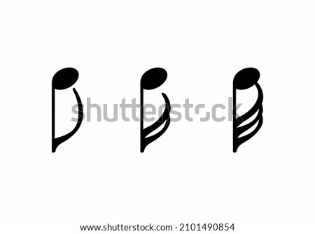 music symbol note black and white vector