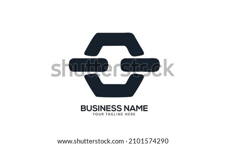Alphabet CS or SC Creative chain monogram vector logo template