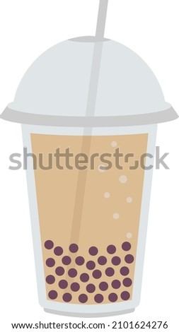 Bubble Tea. Vector Illustration. Graphic for Photographic Print, Sticker, Poster, Bar-Restaurant Menu, Recipe, Packaging, Party Invitations, Tags, Advertisement, Icon