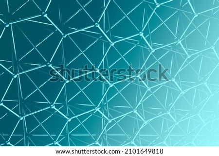 Virtual Chemical structure or Hexagon molecular geometry pattern for science background