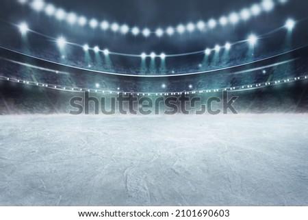  Hockey ice rink sport arena empty field - stadium Royalty-Free Stock Photo #2101690603