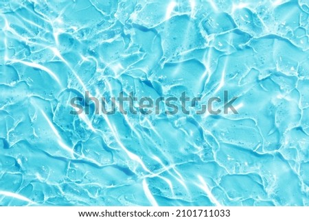 blue water wave abstract or pure natural bubble texture, gel soap, background photography