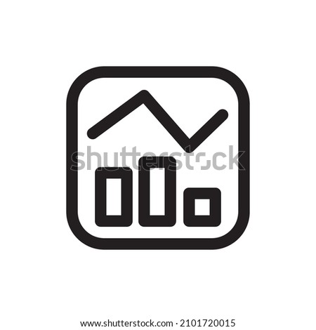 Graph vector Solid Icon Design Symbol on White background EPS 10 File