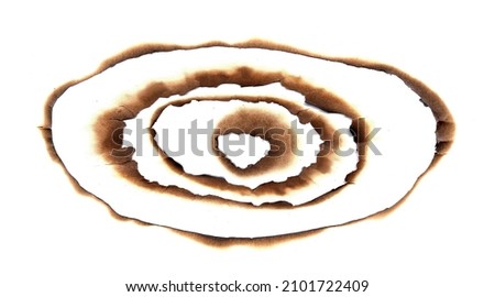 background with picture of circle burned paper edges