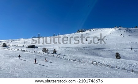 Kartalkaya Bolu Turkey ski slope snowboarding lifts forest mountain sunny snowboard