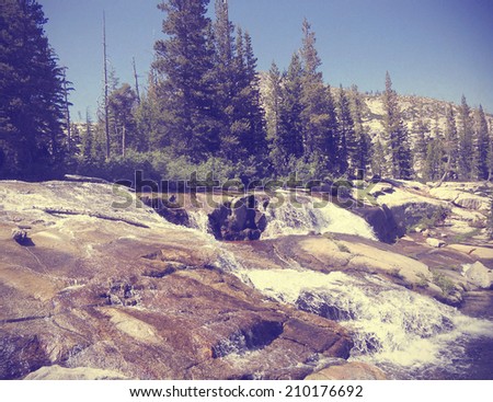 water fall and trees