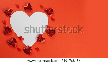 Happy Valentine's Day. Valentine's day background design. Valentine background. Valentine's Day. Banner. Red heart. Copy space