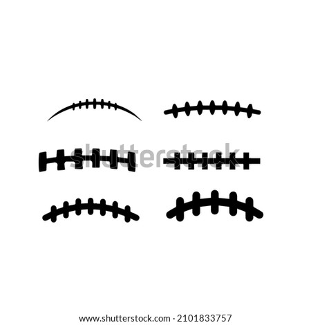 Football Laces design vector illustration ,Football Cut File