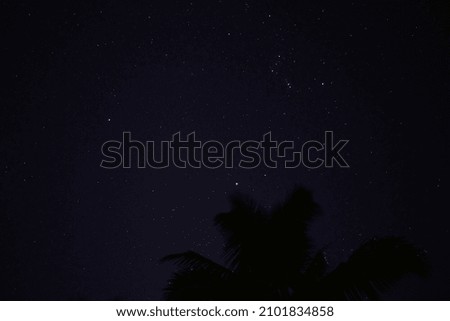 A beautiful view of a night sky. Long exposure, noise.