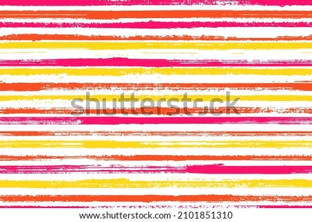 Watercolor freehand grunge stripes vector seamless pattern. Colored cotton fabric print design. Grainy geometric grunge stripes, lines background swatch. Seamless backdrop.
