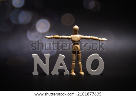 NATO word made with white letters on dark background