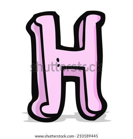 cartoon letter H