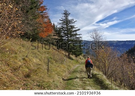 Autumn walk from Engins to the Plateau de la Molière in the Vercors                 