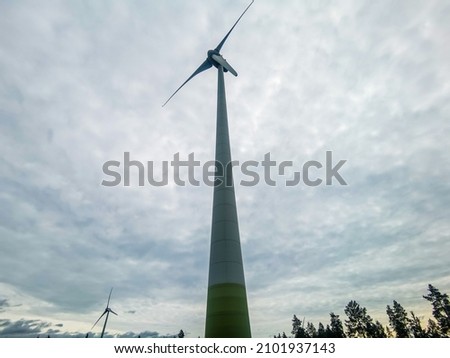 wind turbine in the wind , Digital created image Picture