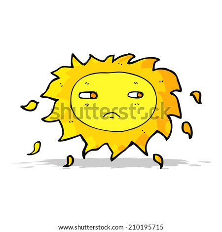 cartoon sad sun