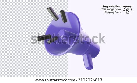 Megaphone isolated on white background. Clipping path included for easy selection