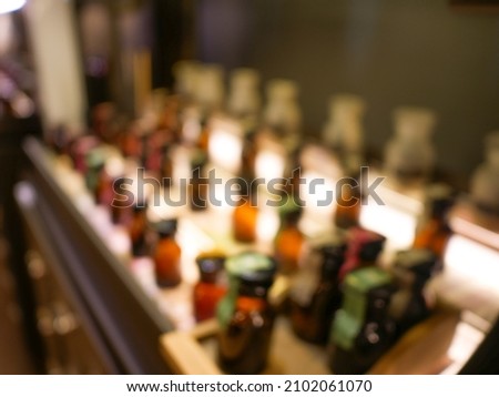 blur abstract image of  shelves store inside modern shopping mall or shopping center.