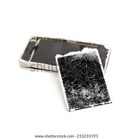 mobile phone broken, touch screen crack