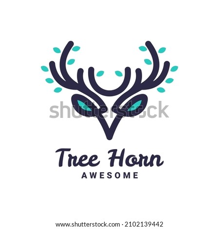 Illustration vector graphic of Tree Horn, good for logo design