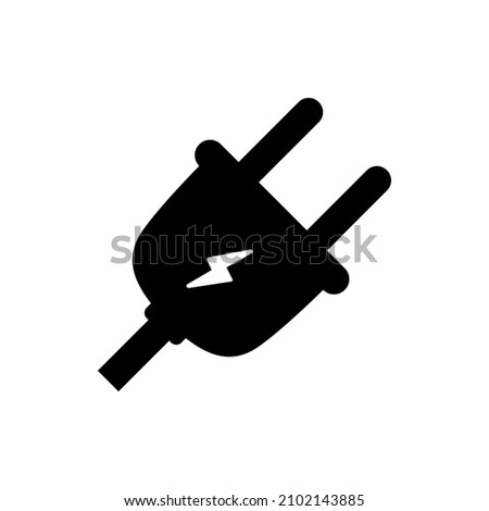 plug icon vector illustration . cable plug icon flat design Royalty-Free Stock Photo #2102143885