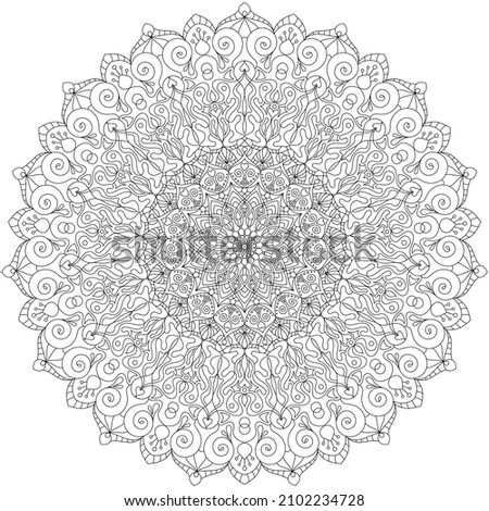 Mandala for coloring. Vintage decorative elements. Oriental pattern, vector illustration. traditional oriental motifs. Anti-stress therapy