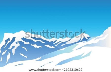 Vector illustration of ice mountain