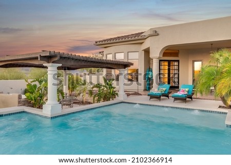 A luxury Home in Scottsdale Arizona Royalty-Free Stock Photo #2102366914