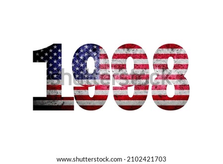 vintage 1998 united state of america flag