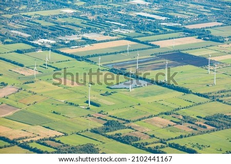 Rural area in Germany from the air
