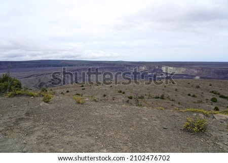 The view of Kilauea Volcano in Hawaii Volcanoes National park