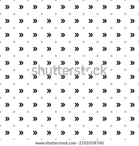 Square seamless background pattern from geometric shapes are different sizes and opacity. The pattern is evenly filled with black double arrow symbols. Vector illustration on white background