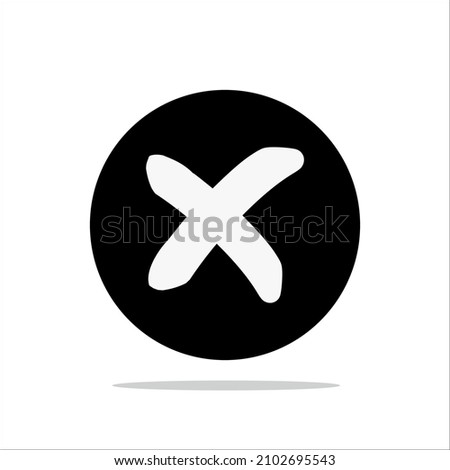 cross icon. in trendy flat style on black background. , logo, application, UI of your website. Vector illustration, EPS10.