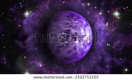 Alien planet in space. Elements of this image furnished by NASA.