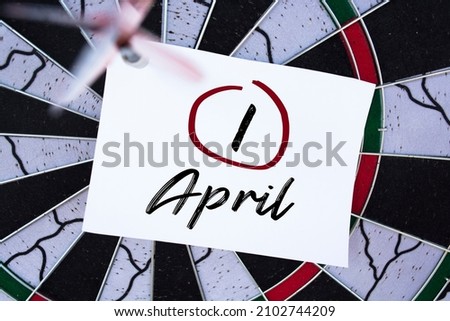 April 01 written on a calendar to remind you an important appointment. Royalty-Free Stock Photo #2102744209