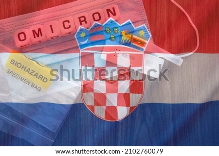 Croatia flag and omicron variant